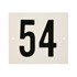Besbo huisnummerplaat - Nr. 54 - aluminium