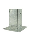 Gebr. Bodegraven paalhouder - op plaat - 71 x 71 x 150 mm - verzinkt