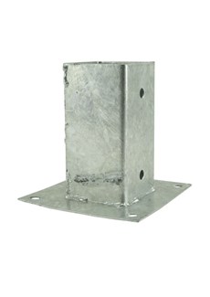 Gebr. Bodegraven paalhouder - op plaat - 71 x 71 x 150 mm - verzinkt