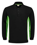 Tricorp polosweater Bi-Color - Workwear - 302001 - zwart/limoen groen - maat XL
