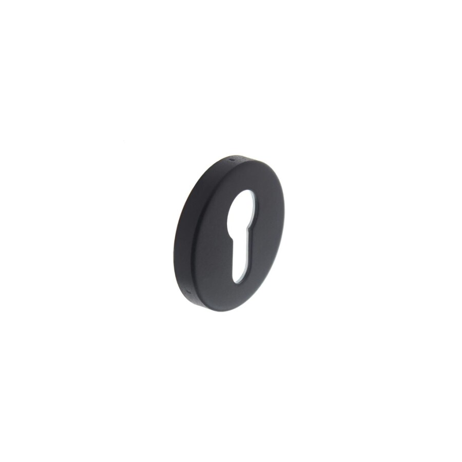 Intersteel rond rozet met profielcilindergat - Ø 53 mm - mat zwart