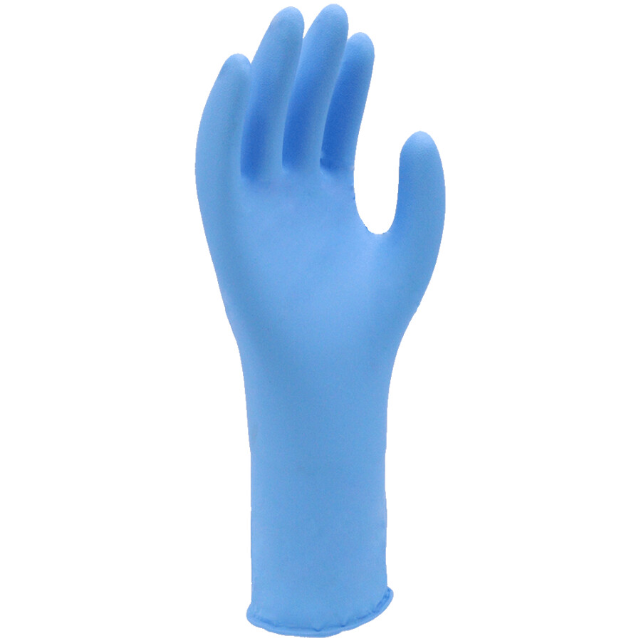 Showa 7585PF 100% nitril wegwerphandschoen (50x) blauw maat L