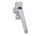 AXA raamsluiting 3308 - met drukknop en nok - draairichting 2-3 - rechtsdraaiend - alu. F1 - 3308-31-91/E
