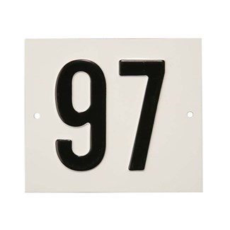 Besbo huisnummerplaat - Nr. 97 - aluminium