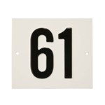 Besbo huisnummerplaat - Nr. 61 - aluminium