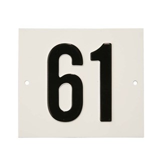 Besbo huisnummerplaat - Nr. 61 - aluminium