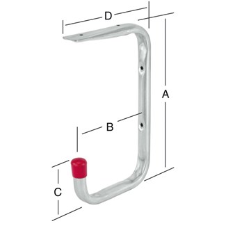 HANG ERAAN ophanghaak - 8513 - staal verzinkt- 255x148x72x156mm (maat XL)