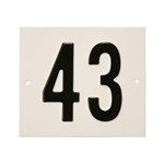 Besbo huisnummerplaat - Nr. 43 - aluminium