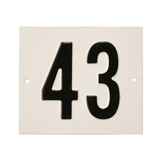 Besbo huisnummerplaat - Nr. 43 - aluminium