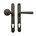 Dauby veiligheidsbeslag knop/kruk - Pure TOP + PH1925+ - verouderd ijzer zwart - profielcilinder 92 mm