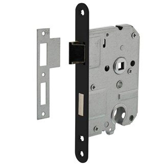 Intersteel dag- en nachtslot - doornmaat 50 mm - cilinder - 55 mm - zwart gelakt