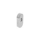 Intersteel veiligheids-schuifrozet - ovaal - 14 mm - 73x33 mm - met sleufplaatje - RVS geborsteld