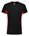 Tricorp T-Shirt Bicolor - 102004 - zwart/rood - maat S