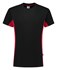 Tricorp T-Shirt Bicolor - 102004 - zwart/rood - maat S