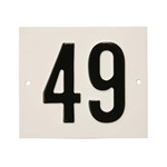 Besbo huisnummerplaat - Nr. 49 - aluminium