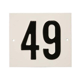 Besbo huisnummerplaat - Nr. 49 - aluminium