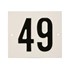 Besbo huisnummerplaat - Nr. 49 - aluminium