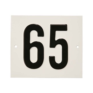 Besbo huisnummerplaat - Nr. 65 - aluminium