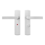 AXA deurkruk Blok met schild WC63/8 Curve aluminium 