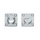 Intersteel toilet-/badkamersluiting - vierkant rozet - 37x37 mm - mat chroom