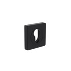 Intersteel vierkant rozet met profielcilindergat - 55x55 mm - mat zwart