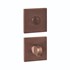 Intersteel WC-sluiting verdekt 53x53x6mm met stift 6-8mm PVD Brons