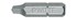 Witte bits vierkant - 1/4" - 25 mm - Robertson 3