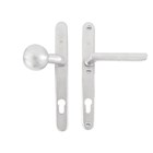 Dauby veiligheidsbeslag knop/kruk - Pure TOP + PH1920 - mat wit brons - profielcilinder 92 mm
