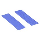 Kowo kunststof raster glasblokjes (100x) - 26x2mm - blauw