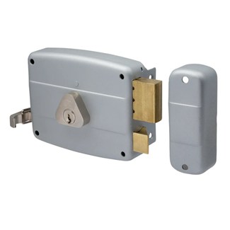 Cisa 50421.60.1 oplegslot met vaste buitencilinder doornmaat 60 zilver - Din L