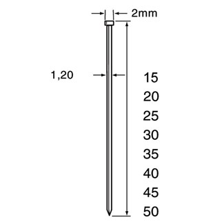 Dutack minibrads - SKN12 - 40 mm - 5000 st - Cnk