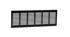 Nedco op-/inbouw plintrooster - 300x100mm - zwart - aluminium