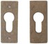 Dauby veiligheidsrozet - Pure - ruw brons - 30x68 mm - rechthoekig