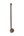 Dauby toiletrolhouder enkel - Pure Plus - ruw brons - 350 mm - links