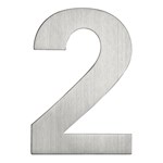 Artitec huisnummer - nr. 2 - blinde bevestiging - RVS - mat geborsteld - 120 mm