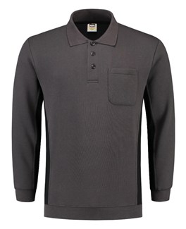 Tricorp polosweater Bi-Color - Workwear - 302001 - donkergrijs/zwart - maat 5XL