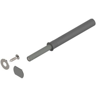 blum Set TIP-ON "lange versie" met diepteverstelling incl. kleefplaat, schroefplaat en schroef Kleur: R7036 platinagrijs