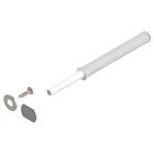 Blum Set TIP-ON "lange  versie" met diepteverstelling incl. kleefplaat, schroefplaat en schroef Kleur: zijdewit