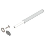 Blum Set TIP-ON "lange  versie" met diepteverstelling incl. kleefplaat, schroefplaat en schroef Kleur: zijdewit