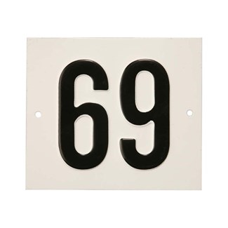 Besbo huisnummerplaat - Nr. 69 - aluminium