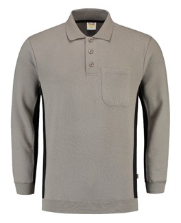 Tricorp polosweater Bi-Color - Workwear - 302001 - grijs/zwart - maat M