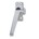 AXA raamsluiting 3308 - met drukknop en nok - draairichting 1-4 - linksdraaiend - alu. F1 - 3308-41-91/E