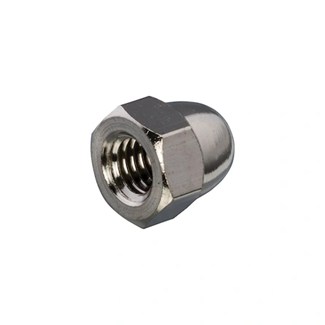 Hoenderdaal dopmoer [50x] - MESSING VERNIKKELD - SW-13 - M8mm
