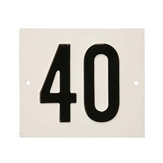 Besbo huisnummerplaat - Nr. 40 - aluminium