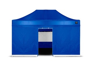 Grizzly zijwand INGANG - GO-WORK - 4,5 m - blauw