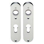 Hoppe ovaal kortschild 300 K - cilindergat PC 55 - aluminium  F1