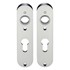 Hoppe ovaal kortschild 300 K - cilindergat PC 55 - aluminium  F1