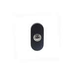 Intersteel beldrukker - ovaal - 65x30 mm - mat zwart