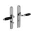 Intersteel deurkruk op schild - Courgette - WC 63/8 - ovaal - chroom