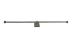 Dauby toiletrolhouder dubbel - Pure Plus Square - ruw metaal - 700 mm